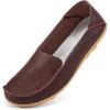 image:imageEcetana Loafers for Women Penny Shoes Comfortable Slip On Casual Womens Loafers Fashion Moccasins Lightweight Round Toe Driving Flats Boat ShoesCoffee