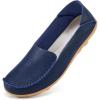 image:imageEcetana Loafers for Women Penny Shoes Comfortable Slip On Casual Womens Loafers Fashion Moccasins Lightweight Round Toe Driving Flats Boat ShoesDarkblue