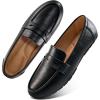 image:imageEcetana Women Loafers Comfortable Shoes Casual Slip on Penny Moccasins Flats for Walking Driving BusinessBlack