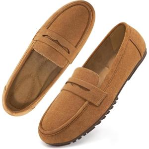 image:imageEcetana Women Loafers Comfortable Shoes Casual Slip on Penny Moccasins Flats for Walking Driving BusinessSuedebrown