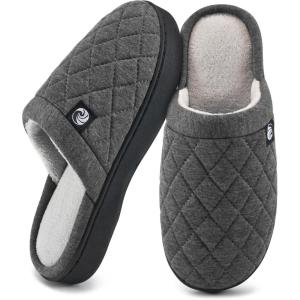 image:imageEcetana Womens amp Mens Memory Foam Bedroom Slippers  IndoorOutdoor Comfortable Fuzzy Slippers