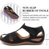 image:imageDUOYANGJIASHA Womens Closed Toe Sandals Dressy Summer 2026 Fisherman Flat Sandals Ankle Strap Comfortable Causal Wedge ShoesBlack