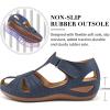 image:imageDUOYANGJIASHA Womens Closed Toe Sandals Dressy Summer 2026 Fisherman Flat Sandals Ankle Strap Comfortable Causal Wedge ShoesBlue