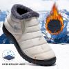 image:imageDUOYANGJIASHA Womens Snow Boots Winter Shoes Warm Fur Lined Ankle Booties Waterproof Comfortable Boots for WomenBeige