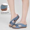 image:imageEcetana Sandals for Women Wedge Shoes Slip On Dressy Summer Comfortable Slides Sandals 2026 Casual Memory Foam Platform ShoesBlue