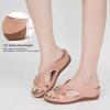 image:imageEcetana Sandals for Women Wedge Shoes Slip On Dressy Summer Comfortable Slides Sandals 2026 Casual Memory Foam Platform ShoesPink