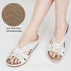 image:imageEcetana Sandals for Women Wedge Shoes Slip On Dressy Summer Comfortable Slides Sandals 2026 Casual Memory Foam Platform ShoesWhite
