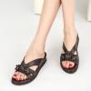 image:imageEcetana Sandals for Women Wedge Slides Dressy Summer Comfortable Memory Foam Slip on Casual Platform ShoesCoffee