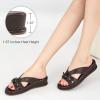 image:imageEcetana Sandals for Women Wedge Slides Dressy Summer Comfortable Memory Foam Slip on Casual Platform ShoesCoffee