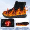 image:imageEcetana Winter Boots for Women Snow Warm Fur Lined Waterproof Ankle Booties Lace Up Non Slip Flat Comfortable Womens ShoesBlack