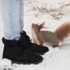 image:imageEcetana Winter Boots for Women Snow Warm Fur Lined Waterproof Ankle Booties Lace Up Non Slip Flat Comfortable Womens ShoesBlack