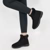 image:imageEcetana Winter Boots for Women Snow Warm Fur Lined Waterproof Ankle Booties Lace Up Non Slip Flat Comfortable Womens ShoesBlack