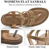 image:imageEcetana Womens Flat Sandals for Women Dressy Summer Comfortable TStrap Thong Shoes Beach Walking Sandals