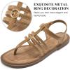 image:imageEcetana Womens Flat Sandals for Women Dressy Summer Comfortable TStrap Thong Shoes Beach Walking Sandals