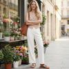 image:imageEcetana Womens Flats Sandals Dressy Summer Boho Comfortable Casual Ankle Strap Non Slip Rhinestone ShoesBrown
