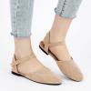 image:imageEcetana Womens Flats Sandals Dressy Summer Comfortable Casual Fashion Round Toe Slingback Shoes with Buckle Ankle StrapApricot