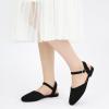 image:imageEcetana Womens Flats Sandals Dressy Summer Comfortable Casual Fashion Round Toe Slingback Shoes with Buckle Ankle StrapBlack