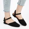image:imageEcetana Womens Flats Sandals Dressy Summer Comfortable Casual Fashion Round Toe Slingback Shoes with Buckle Ankle StrapBlack