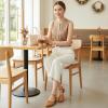image:imageEcetana Womens Flats Sandals Dressy Summer Comfortable Casual Fashion Round Toe Slingback Shoes with Buckle Ankle StrapBrown