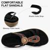 image:imageEcetana Womens Sandals Dressy Summer Comfortable Slip On Bohemian Flats Sandals Beach Shoes for WalkingBlack