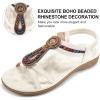 image:imageEcetana Womens Sandals Dressy Summer Comfortable Slip On Bohemian Flats Sandals Beach Shoes for WalkingWhite