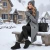 image:imageEcetana Womens Snow Boots Winter Shoes Ankle Booties Warm Fur Lined Waterproof NonSlip Boots for WomenBlack
