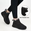 image:imageEcetana Womens Snow Boots Winter Shoes Ankle Booties Warm Fur Lined Waterproof NonSlip Boots for WomenBlack