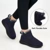 image:imageEcetana Womens Snow Boots Winter Shoes Ankle Booties Warm Fur Lined Waterproof NonSlip Boots for WomenBlue