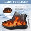 image:imageEcetana Womens Snow Boots Winter Shoes Ankle Booties Warm Fur Lined Waterproof NonSlip Boots for WomenBlue