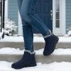 image:imageEcetana Womens Snow Boots Winter Shoes Ankle Booties Warm Fur Lined Waterproof NonSlip Boots for WomenBlue