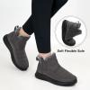 image:imageEcetana Womens Snow Boots Winter Shoes Ankle Booties Warm Fur Lined Waterproof NonSlip Boots for WomenGrey