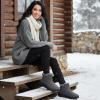 image:imageEcetana Womens Snow Boots Winter Shoes Ankle Booties Warm Fur Lined Waterproof NonSlip Boots for WomenGrey