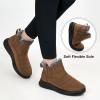 image:imageEcetana Womens Snow Boots Winter Shoes Ankle Booties Warm Fur Lined Waterproof NonSlip Boots for WomenKhaki