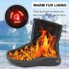 image:imageEcetana Womens Snow Boots for Winter Ankle Waterproof Booties with Fur Lined Warm Comfortable Shoes Anti Slip Outdoor Zipper BootsGrey
