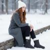 image:imageEcetana Womens Snow Boots for Winter Ankle Waterproof Booties with Fur Lined Warm Comfortable Shoes Anti Slip Outdoor Zipper BootsGrey