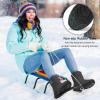 image:imageEcetana Womens Snow Boots for Winter Ankle Waterproof Booties with Fur Lined Warm Comfortable Shoes Anti Slip Outdoor Zipper BootsGrey