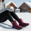image:imageEcetana Womens Snow Boots for Winter Ankle Waterproof Booties with Fur Lined Warm Comfortable Shoes Anti Slip Outdoor Zipper BootsWinered