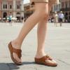 image:imageEcetana Womens Wedge Sandals Dressy 2026 Comfortable Casual Summer Flip Flops Walking Platform Slides ShoesBrown
