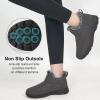 image:imageEcetana Womens Winter Boots Snow Shoes 2025 Waterproof Warm Fur Lined Booties Slip on Ankle Boots for WalkingGrey