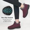 image:imageEcetana Womens Winter Boots Snow Shoes 2025 Waterproof Warm Fur Lined Booties Slip on Ankle Boots for WalkingRed