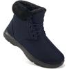 image:imageEcetana Winter Boots for Women Snow Warm Fur Lined Waterproof Ankle Booties Lace Up Non Slip Flat Comfortable Womens ShoesBlue
