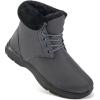 image:imageEcetana Winter Boots for Women Snow Warm Fur Lined Waterproof Ankle Booties Lace Up Non Slip Flat Comfortable Womens ShoesGrey
