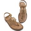 image:imageEcetana Womens Flat Sandals for Women Dressy Summer Comfortable TStrap Thong Shoes Beach Walking Sandals