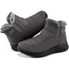 image:imageEcetana Womens Snow Boots Winter Shoes Ankle Booties Warm Fur Lined Waterproof NonSlip Boots for WomenGrey