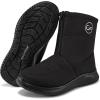 image:imageEcetana Womens Snow Boots for Winter Ankle Waterproof Booties with Fur Lined Warm Comfortable Shoes Anti Slip Outdoor Zipper BootsBlack