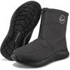 image:imageEcetana Womens Snow Boots for Winter Ankle Waterproof Booties with Fur Lined Warm Comfortable Shoes Anti Slip Outdoor Zipper BootsGrey