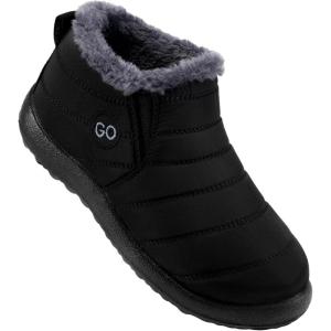 image:imageDUOYANGJIASHA Womens Snow Boots Winter Shoes Warm Fur Lined Ankle Booties Waterproof Comfortable Boots for WomenBlack