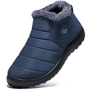 image:imageDUOYANGJIASHA Womens Snow Boots Winter Shoes Warm Fur Lined Ankle Booties Waterproof Comfortable Boots for WomenBlue