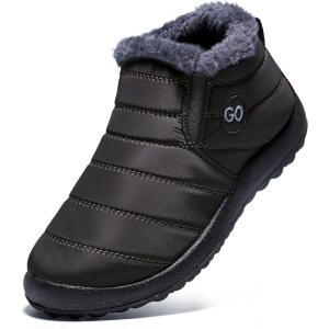 image:imageDUOYANGJIASHA Womens Snow Boots Winter Shoes Warm Fur Lined Ankle Booties Waterproof Comfortable Boots for WomenBrown