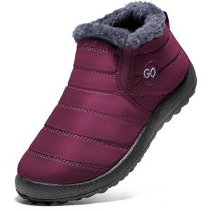image:imageDUOYANGJIASHA Womens Snow Boots Winter Shoes Warm Fur Lined Ankle Booties Waterproof Comfortable Boots for WomenWinered